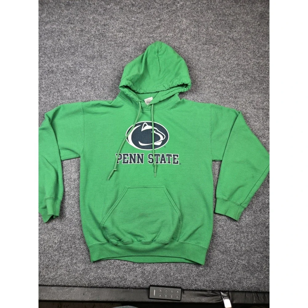 Gildan Heavy Blend Penn State Green Pullover Hoodie Sweatshirt S #1166